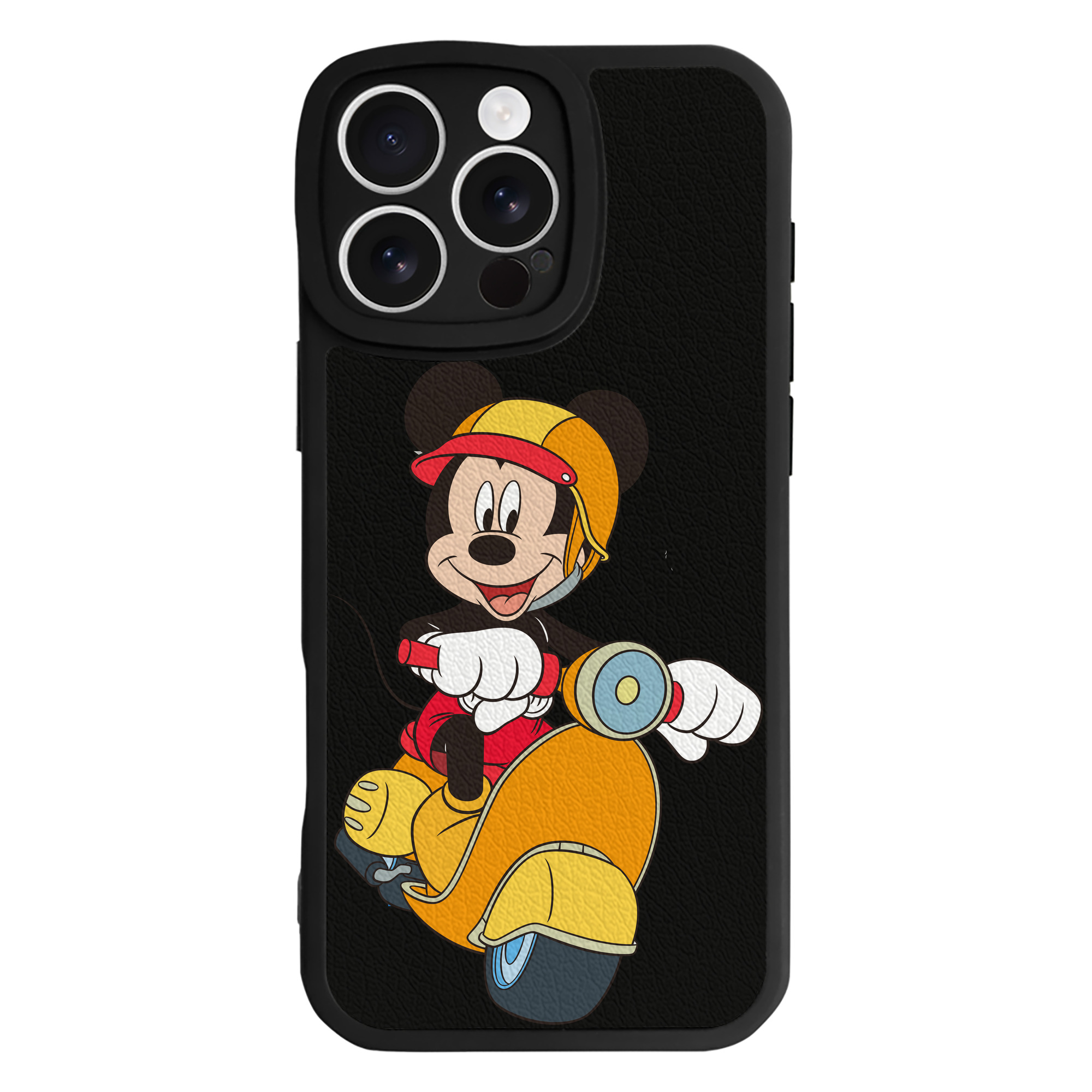 （画像用） ミッキーマウス Mickey Mouse 【iPhone 16シリーズ対応】シリコンスマホケース（レザー調） 材質：シリコン